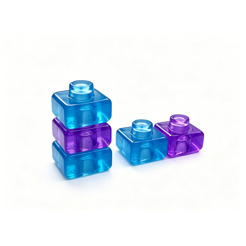 Magic Gummy Translucent Building Blocks Set – 40 Pieces, Ages 3+