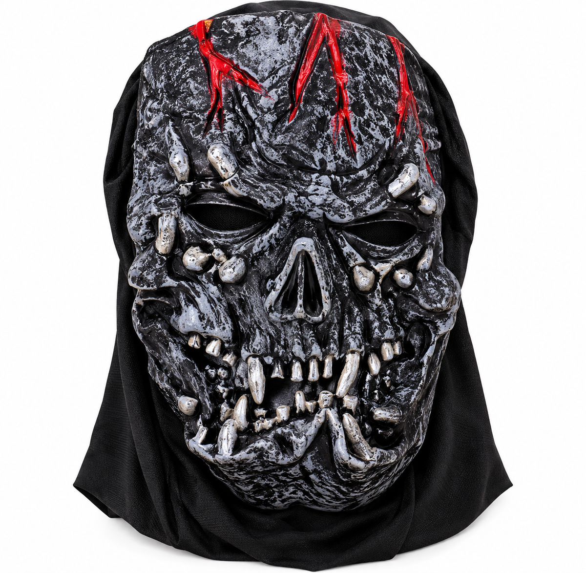 Product Title Horned Demon Halloween Scary Mask Hat with Hood