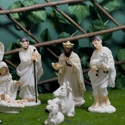 Classic 15 cm Painted Resin Nativity Figurine Set – Holy Family