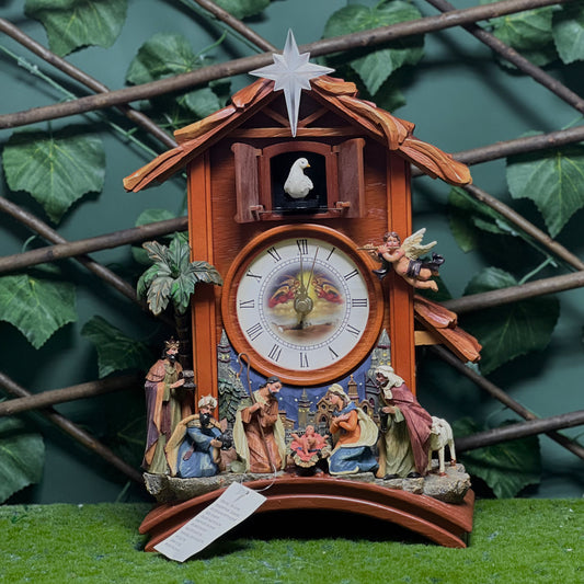 Christmas Nativity Clock – Holy Family Wall & Table Decor