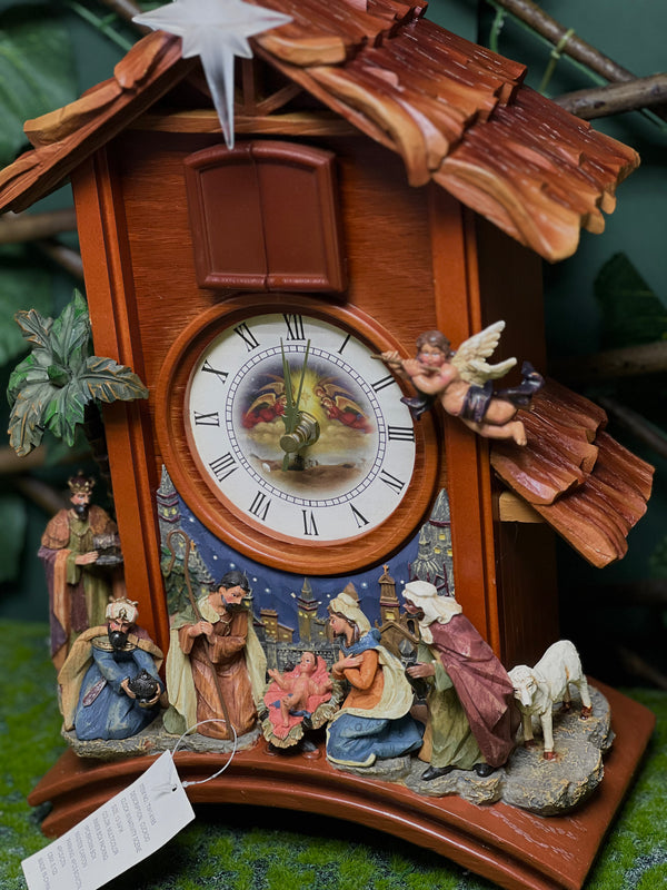 Christmas Nativity Clock – Holy Family Wall & Table Decor