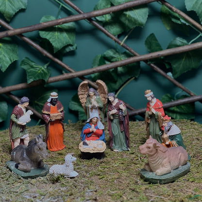 Classic Painted Resin Nativity Set - 10cm Christmas Figurines
