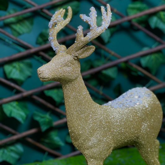 Christmas Gold Reindeer Figurine