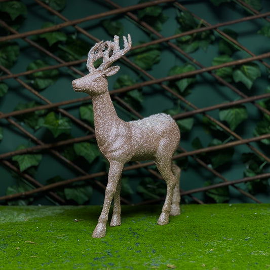 Christmas Rose Gold Reindeer Figurine – 30×10×45 c