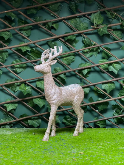 Christmas Rose Gold Reindeer Figurine – 30×10×45 c