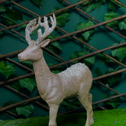 Christmas Rose Gold Reindeer Figurine – 30×10×45 c
