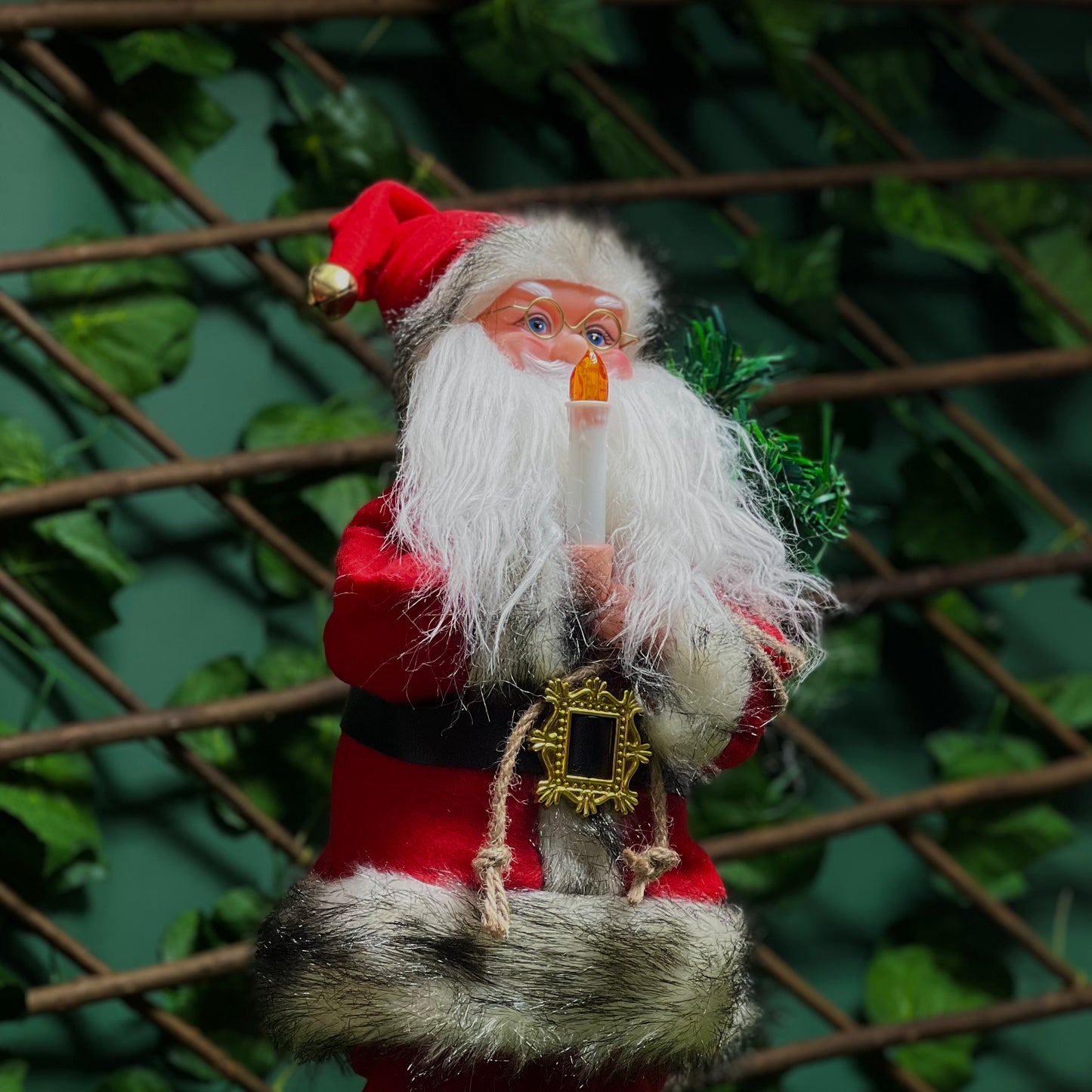 Musical Moving Santa Claus with Candle – Singing & Dancing 35 cm