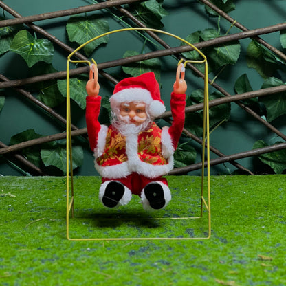 Swinging Santa Claus Musical Animated Hanging Christmas Ornament