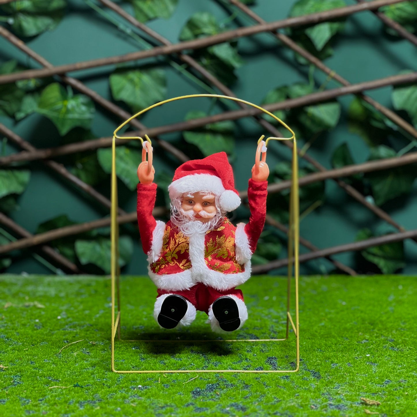 Swinging Santa Claus Musical Animated Hanging Christmas Ornament