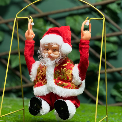 Swinging Santa Claus Musical Animated Hanging Christmas Ornament