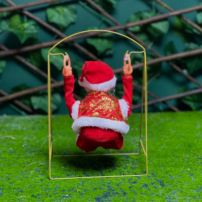 Swinging Santa Claus Musical Animated Hanging Christmas Ornament
