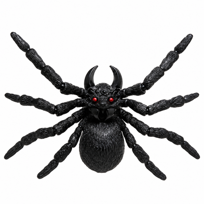 Halloween Black Spider Decoration with Red Eyes, 15CM
