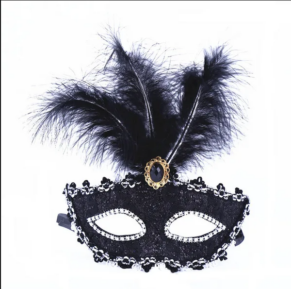 Black Glitter Masquerade Mask – Party & Costume Accessory