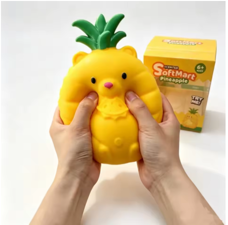 Pineapple Scented Soft Squishy Sensory Toy – Cute Character, 15 cm