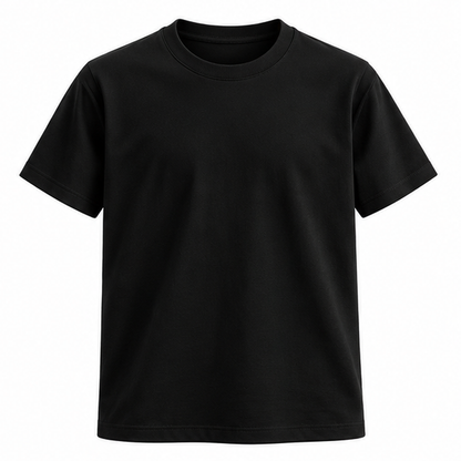 Black Plain Crew Neck T-Shirt – UAE National Day & Everyday Wear