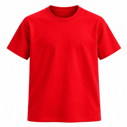 Red Plain Crew Neck T-Shirt – UAE National Day & Casual Wear
