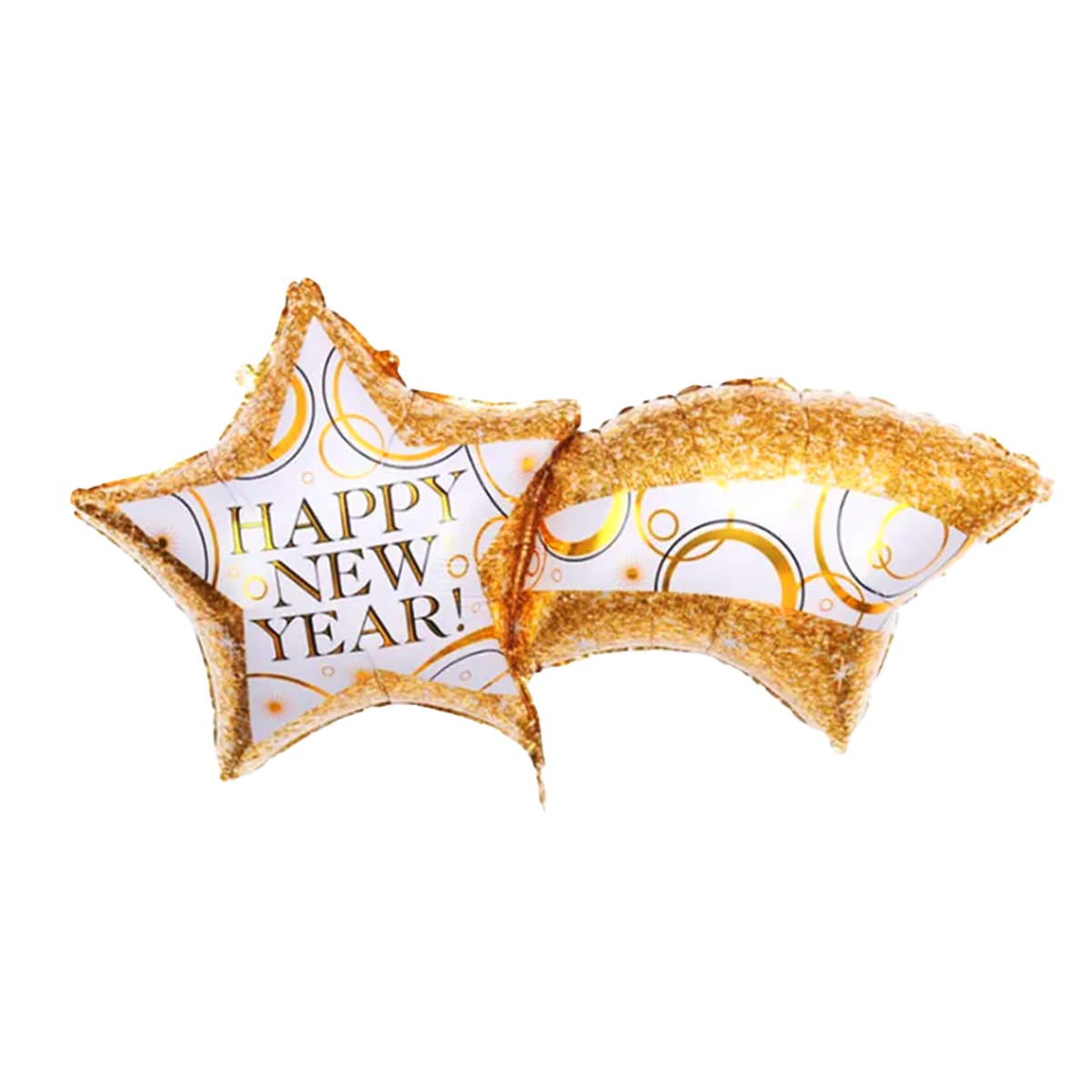 Happy New Year Gold Foil Balloon Set 4 Pieces