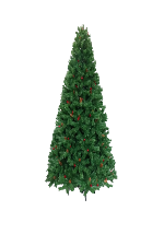 Christmas Tree with Pinecones & Red Berries