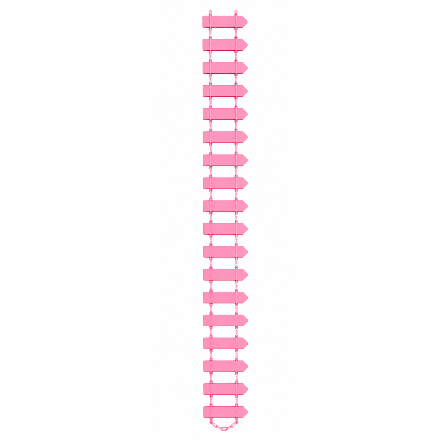 Mini Wooden Fence Craft Decoration Chain Set, 45 x 3 cm, Multicolor Variations