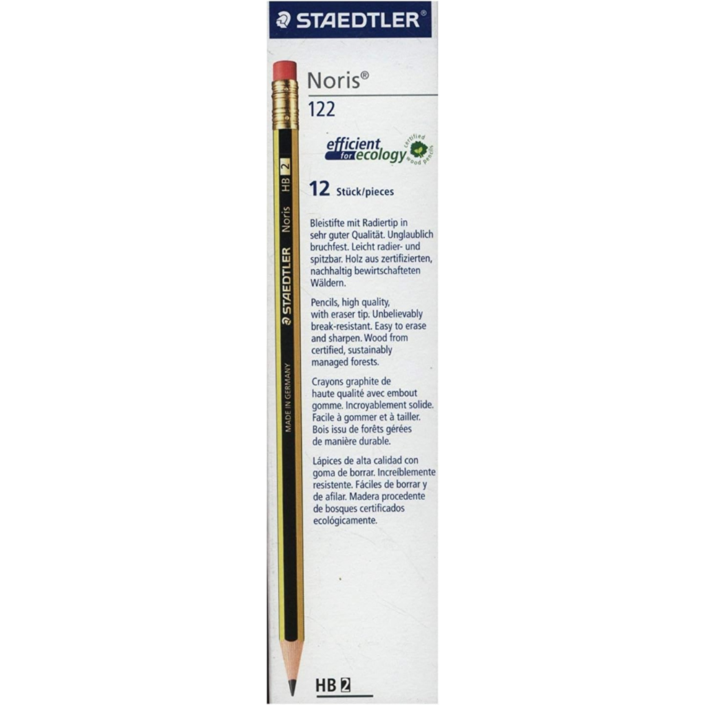 Staedtler Noris HB Pencils Pack of 12 – Premium German Writing Pencils