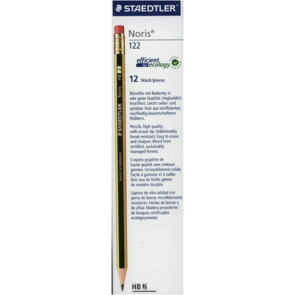 Staedtler Noris HB Pencils Pack of 12 – Premium German Writing Pencils