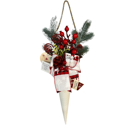 Decorative Christmas Cone Hanging – Festive Home Accent
