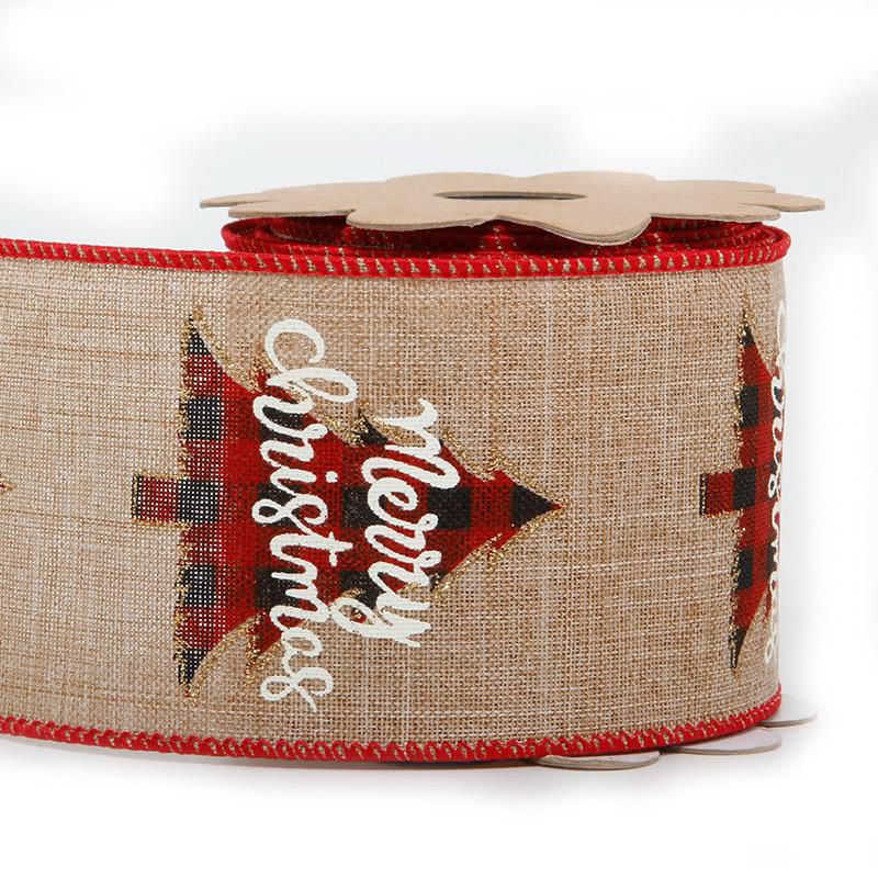 “Merry Christmas” Burlap Ribbon