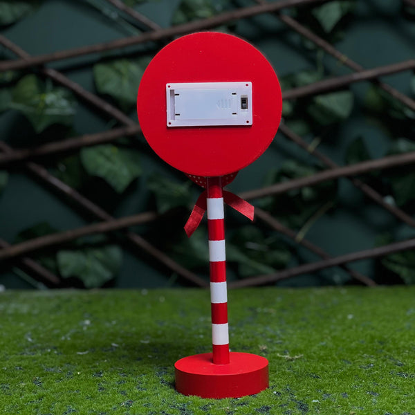 Santa Stop Here Light-Up Christmas Pole – Table & Shelf Decor