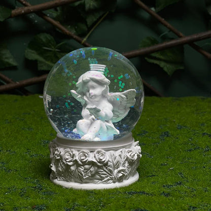 Angel Snow Globe Figurine with Glitter Water Effect
