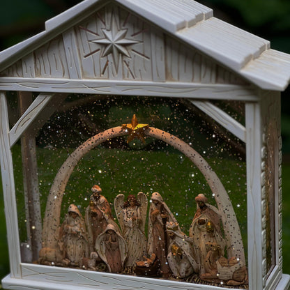 Pajangan Natal Nativity Bintang Kejora Lampu LED + Musik + Air