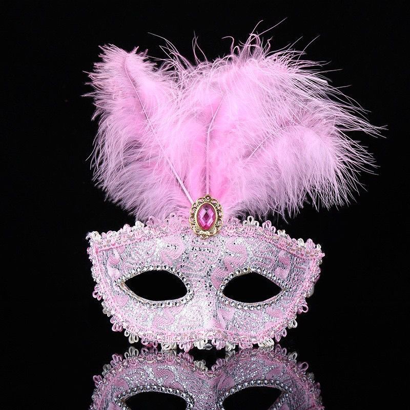 Colorful Lace Party Masquerade Mask for Women and Girls (6 Pcs)