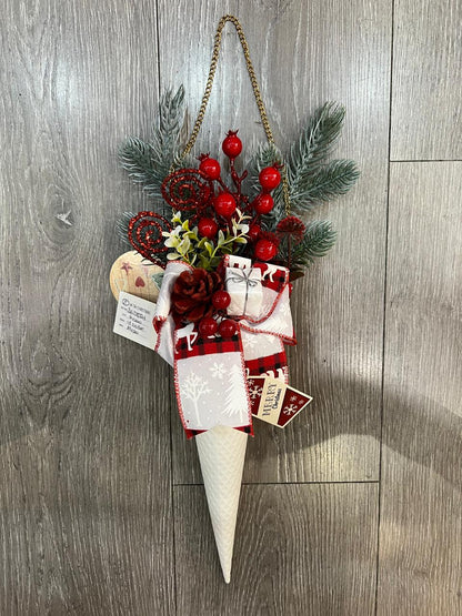 Decorative Christmas Cone Hanging – Festive Home Accent