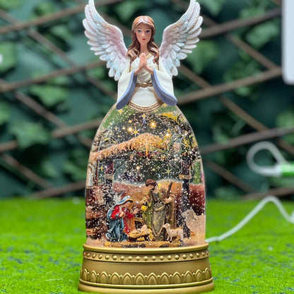 Christmas Snow Globe with Music, Interior Christmas Decorations, Nativity