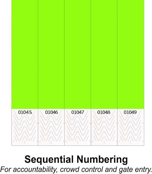 Green Paper Event Wristbands (Tyvek) – 100 pcs