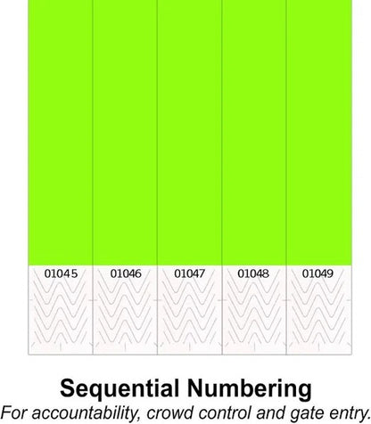 Green Paper Event Wristbands (Tyvek) – 100 pcs