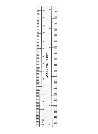 Faber-Castell Transparent Lineal Ruler 15 cm (6 Inch)