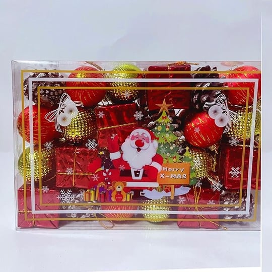 Christmas Decoration Gift Box Set – Red and Gold Ornaments