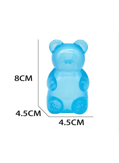 NeeDoh Gummy Bear Blue Super Solid Squish Stress Relief Sensory Fidget Toy