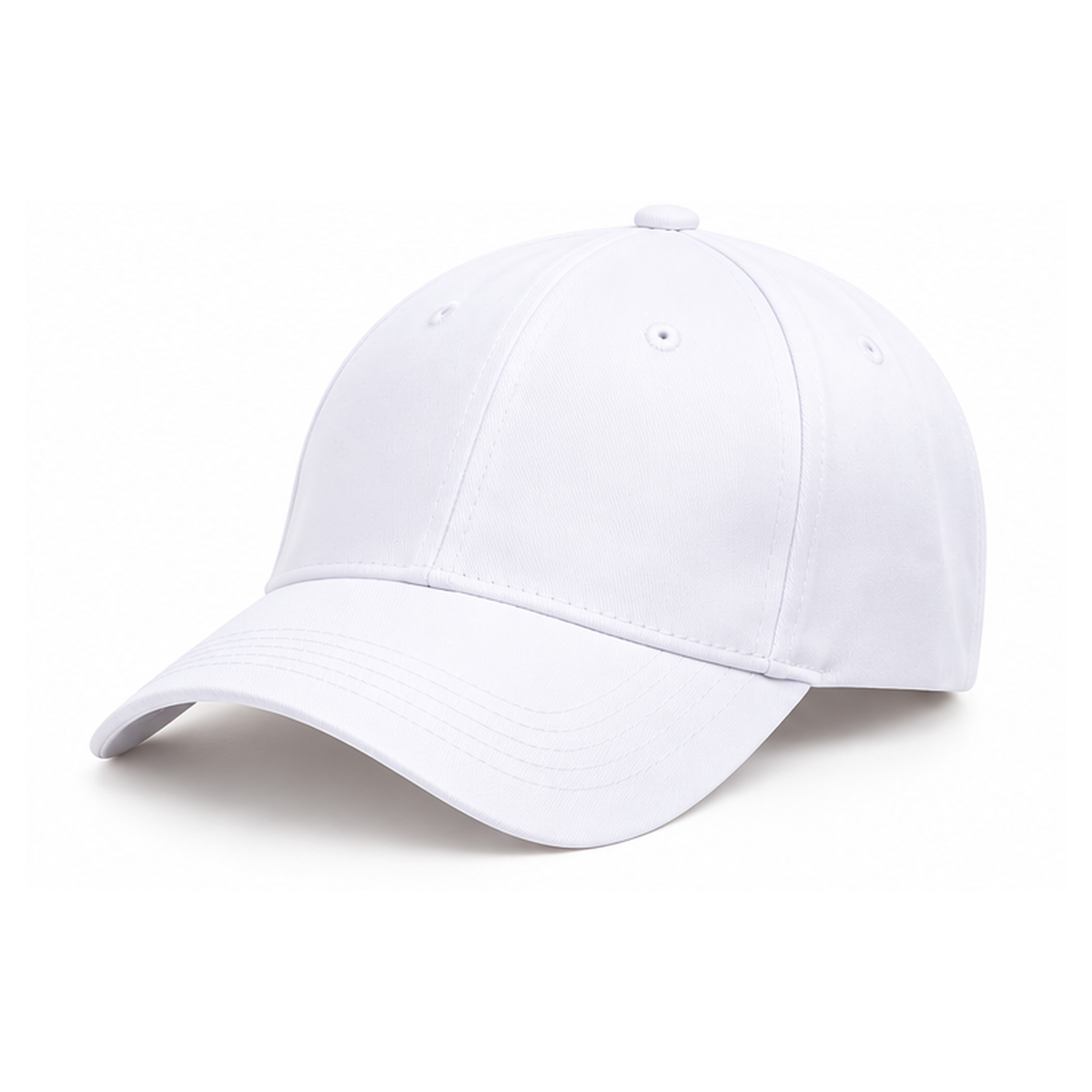 Plain White Baseball Cap – Unisex Casual Hat with Curved Brim