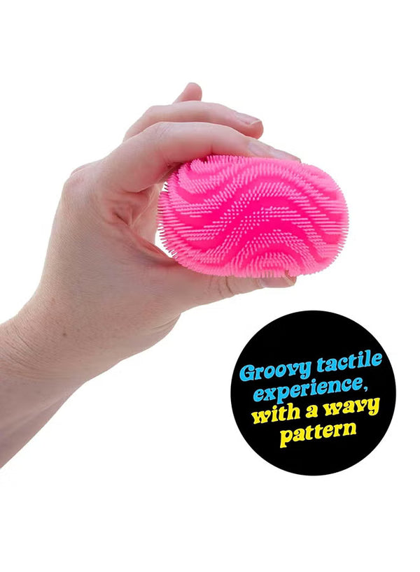 NeeDoh Fuzz Ball – Pink | Soft Fuzzy Sensory Squeeze Ball