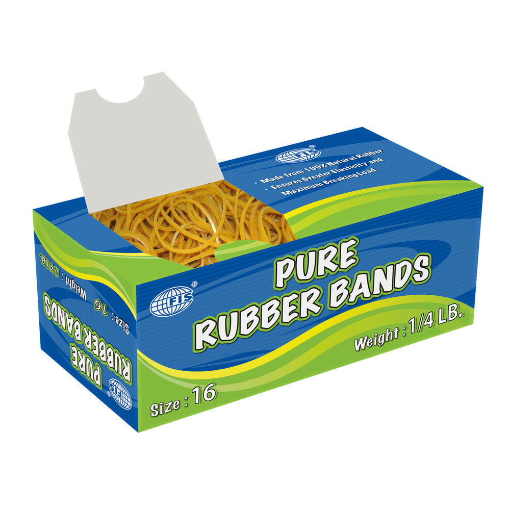 FIS Size 16 Pure Rubber Bands 1/4 LB Pack