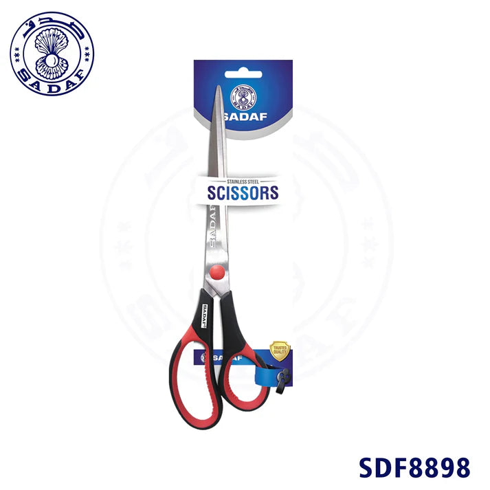 SADAF Stainless Steel Office Scissors with Ergonomic Handle