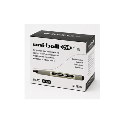 Uni-ball Eye Fine Rollerball Pen – Fine Tip, Blue Black Red Green, Single Piece or Box of 12