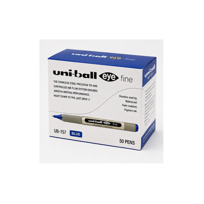Uni-ball Eye Fine Rollerball Pen – Fine Tip, Blue Black Red Green, Single Piece or Box of 12