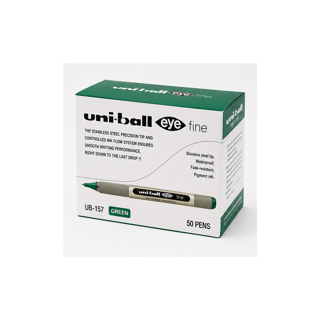 Uni-ball Eye Fine Rollerball Pen – Fine Tip, Blue Black Red Green, Single Piece or Box of 12