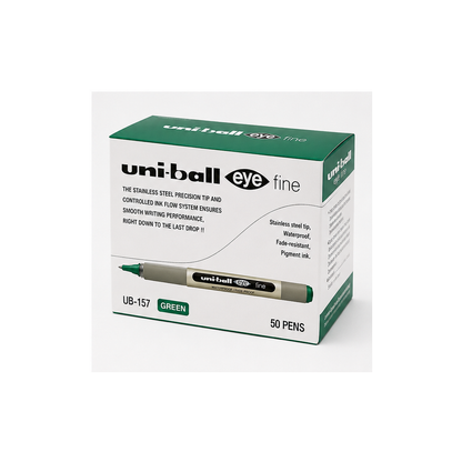 Uni-ball Eye Fine Rollerball Pen – Fine Tip, Blue Black Red Green, Single Piece or Box of 12