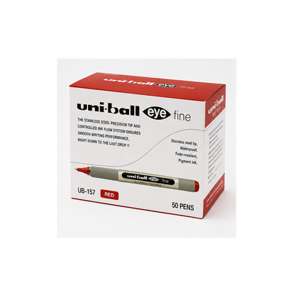 Uni-ball Eye Fine Rollerball Pen – Fine Tip, Blue Black Red Green, Single Piece or Box of 12