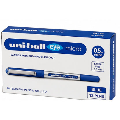 Uni-ball Eye Micro Roller Ball Pen 0.5 mm – Black Blue Red Green, Single Piece or Box of 12