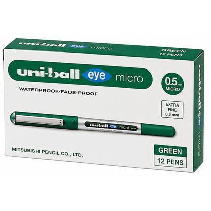 Uni-ball Eye Micro Roller Ball Pen 0.5 mm – Black Blue Red Green, Single Piece or Box of 12