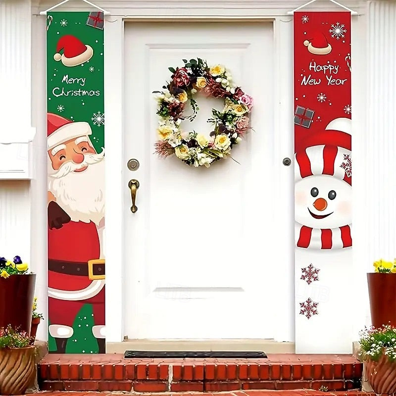 Merry Christmas & Happy New Year Porch Banner Set  180 cm